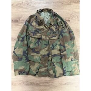 X2  Vintage Militia Camo 80's Uniforms US ARMY Cool Patches One Medium One Large